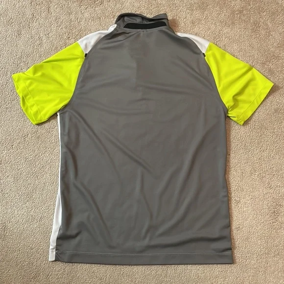 Nike Performance Mens Golf Polo (Lime Green/Light Gray/Dark Gray) - Picture 5 of 7